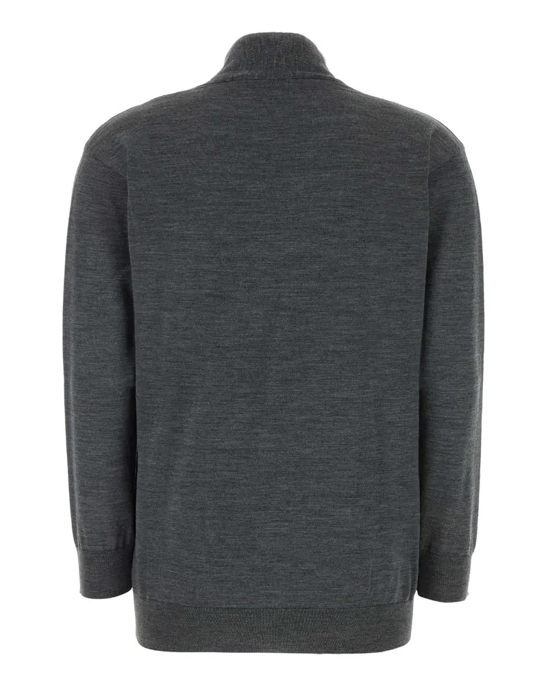 Valentino Garavani Bow-Tied Wool Sweater Grigiomelange