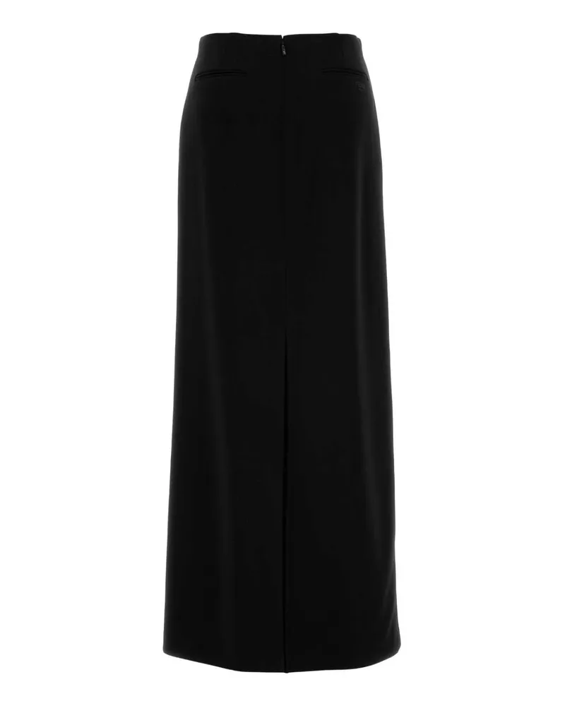 Fendi Women's Black Stretch Cady Skirt Gonne Black