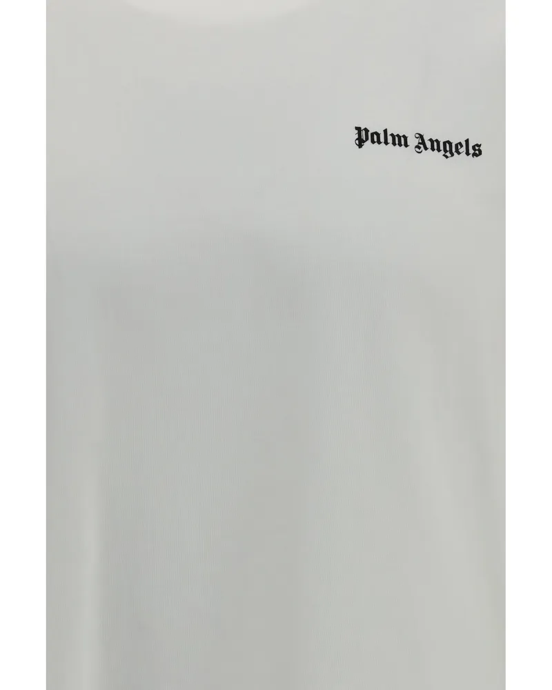 Palm Angels Logo Crew Neck T-Shirt — White White