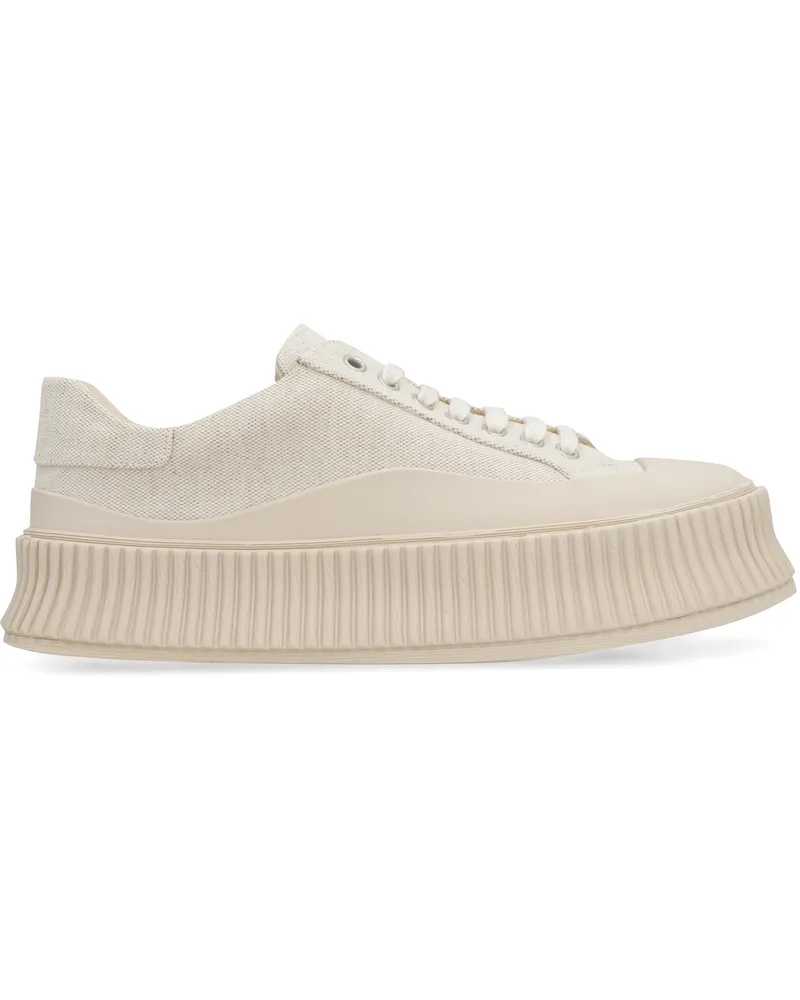 Jil Sander Women's Chunky Sneakers Sand Cotton Trainers Beige