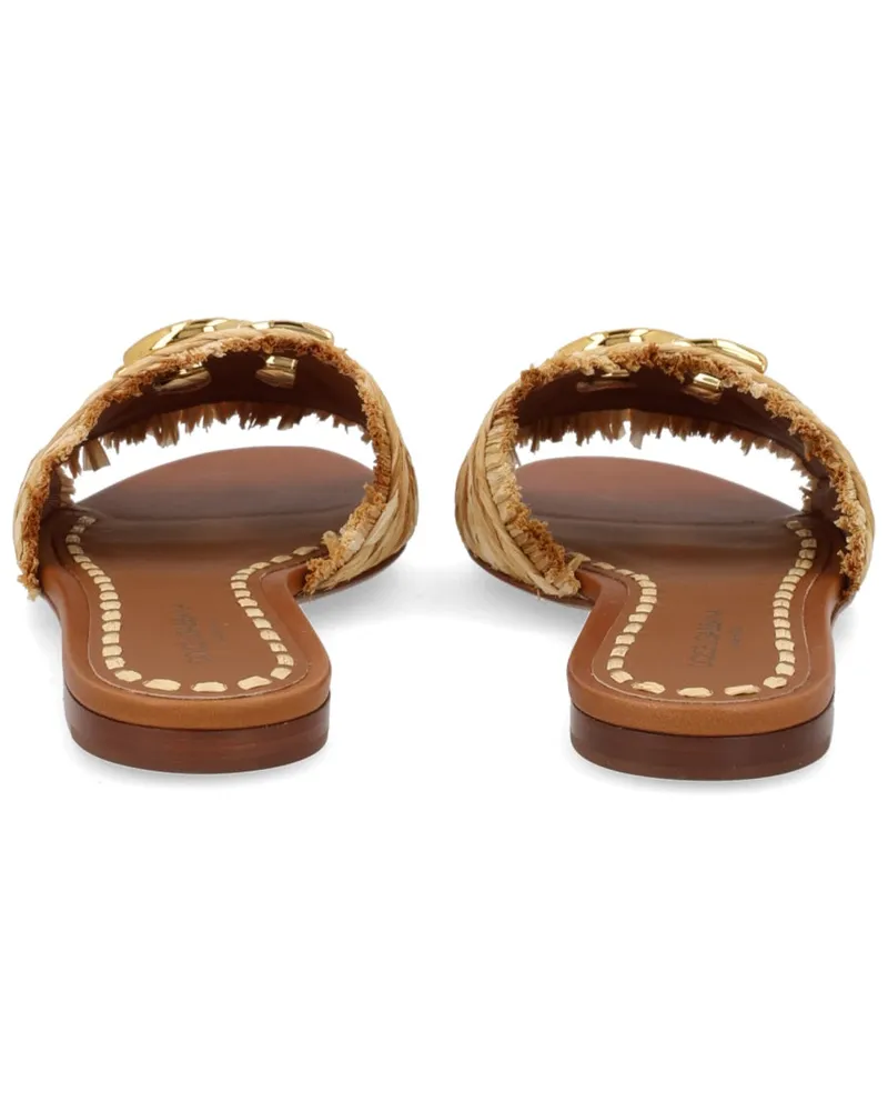 Dolce & Gabbana Logo Sandal — Beige 