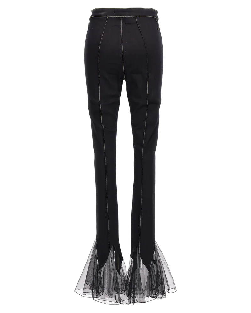 Nensi Dojaka Women's Black Cotton Slim Fit Jeans Clothing Black