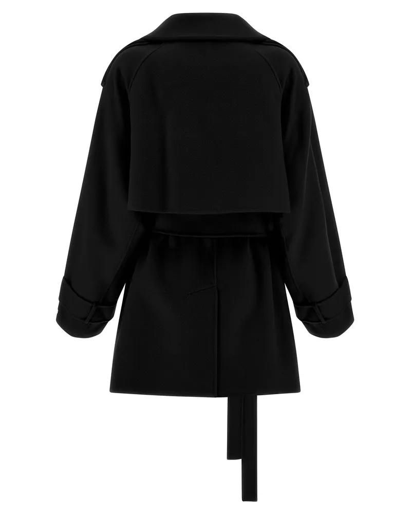 SPORTMAX Trench Coat — Black Black