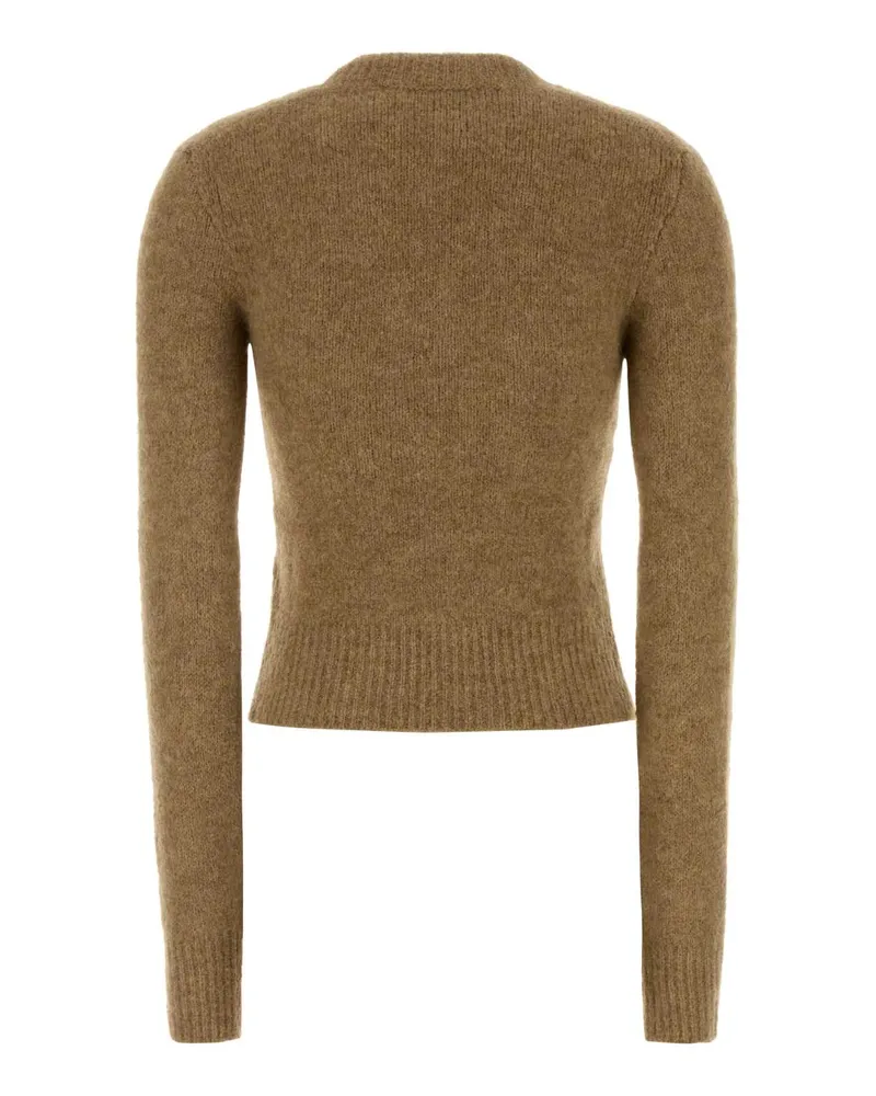 AMI Paris Women's Camel Stretch Alpaca Blend Sweater Maglieria Camel