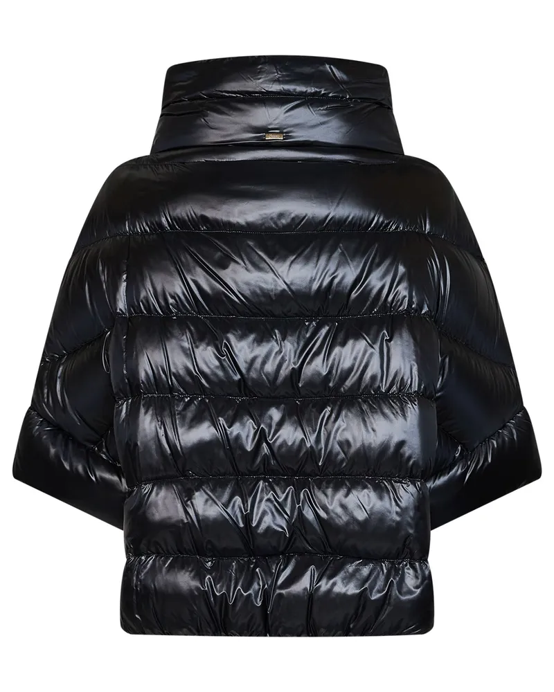 Herno Quilted Lightweight Nylon Down Jacket — Black Black
