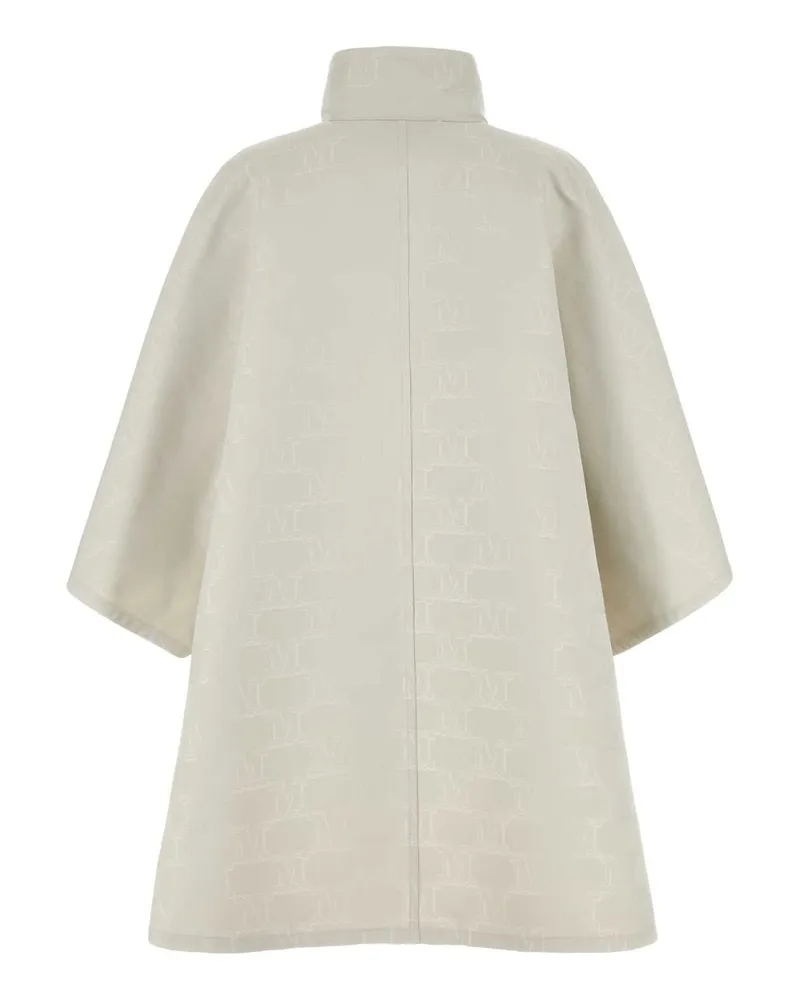 Max Mara Women's Chalk Jacquard Cape 005 Exterior: Polyester Cappotti Coat Beige
