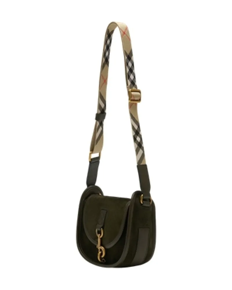 Burberry Women's Ll Mini B Clip Messenger Crossbody -  Leather Green Calfskin Bags Crossbodies Green