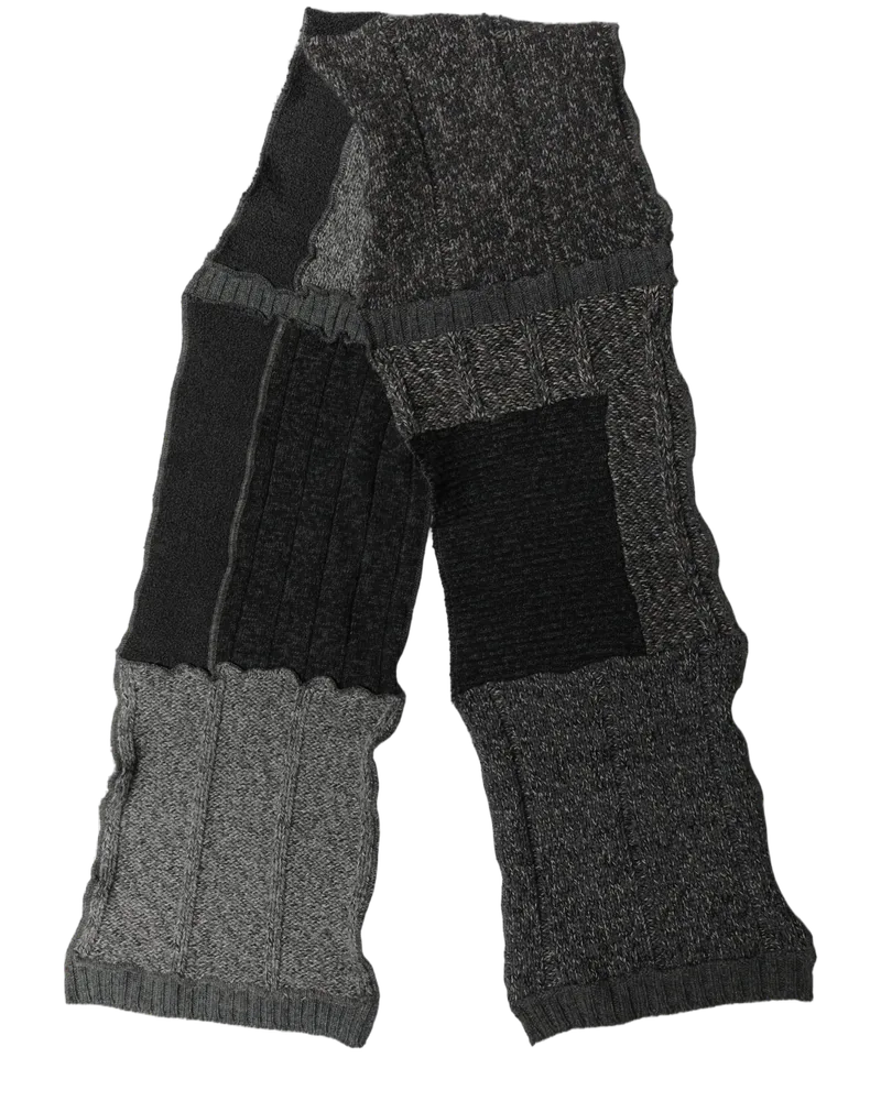 Dolce & Gabbana Patchwork Wool Knit Scarf — Multicolor Multicolor