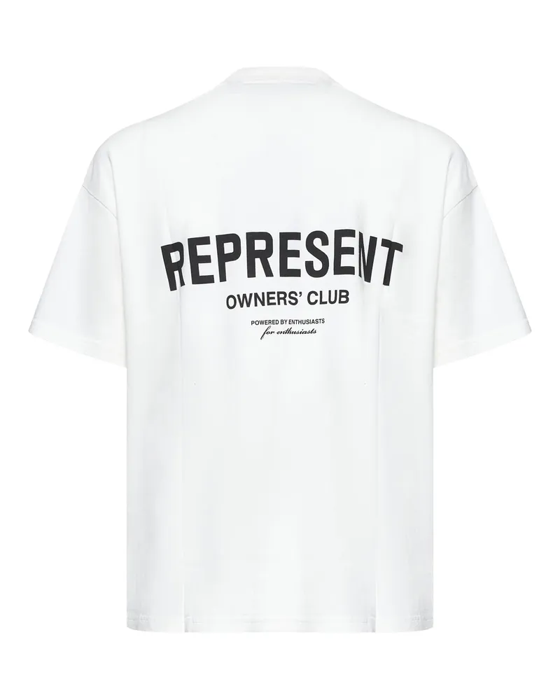 REPRESENT Logo-Printed Cotton T-Shirt — White White