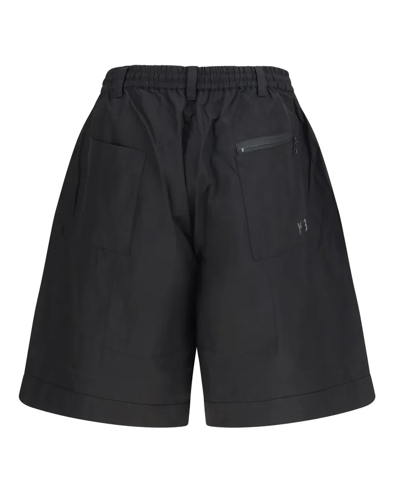 Y-3 Men's Cotton-Blend Cargo Bermuda Shorts Black Cotton; Polyamide Black