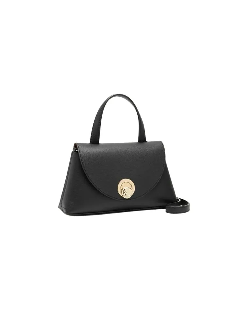 Coccinelle Women's Top Handle Bag Black-Cognac Bovine Leather - Top-Handle-Bags Black/cognac Black