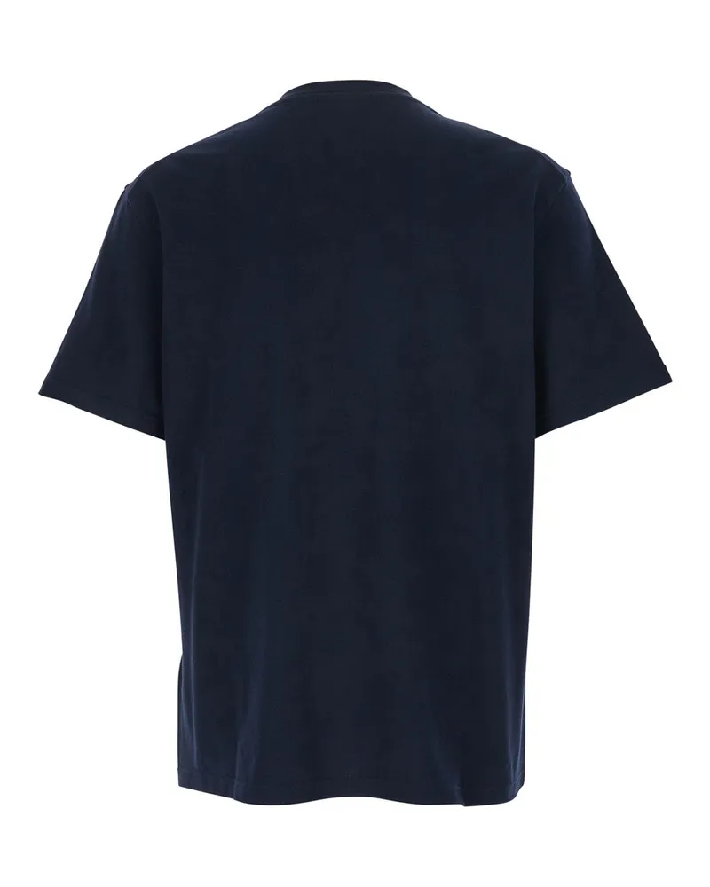 Jil Sander Logo-Embroidered Cotton T-Shirt — Navy Navy