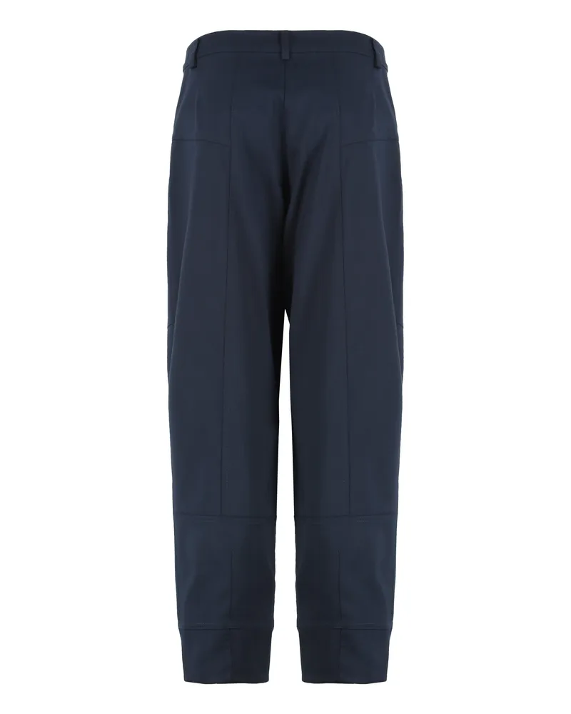 Pinko Women's Straight Trousers Wool-Blend Navy Polyester Navy