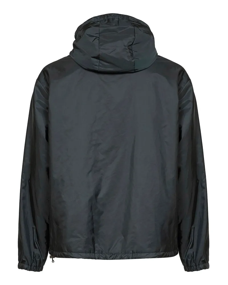 Prada Men's Jacket Re-Nylon Forest Green-Black Recycled Polyamide Bomber Green