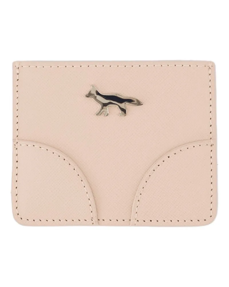 Kitsuné Women's Boogie Card Case Pink Calfskin Cases Pink