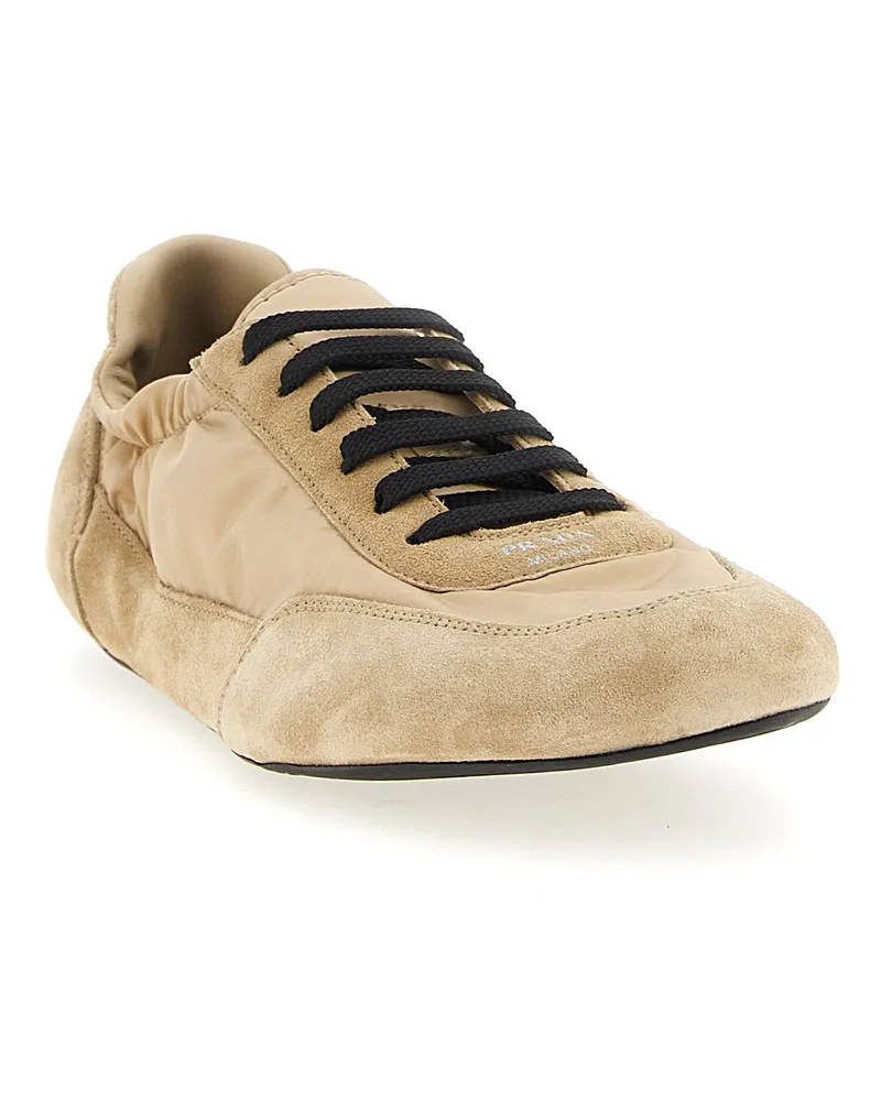 Prada Collapse Sneaker — Beige Beige