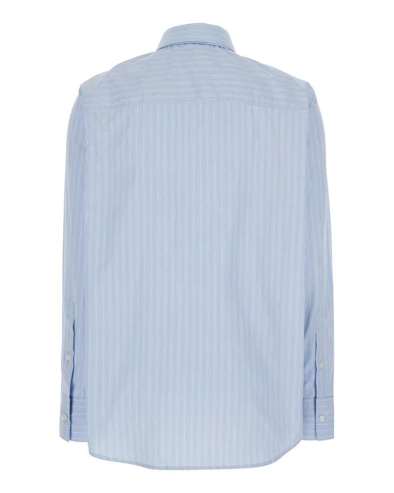 Róhe Women's Shirt Double Collar Light Blue Cotton Blouses Blue