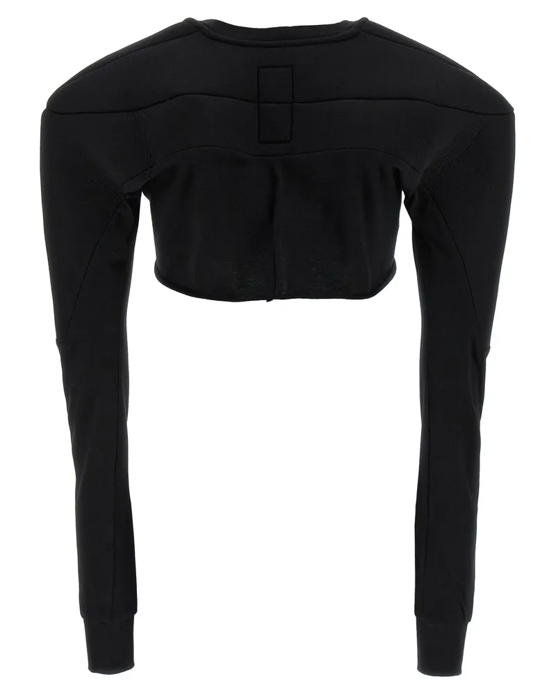 Rick Owens Organic Cotton Scuba-Panelled Sweatshirt — Black Black