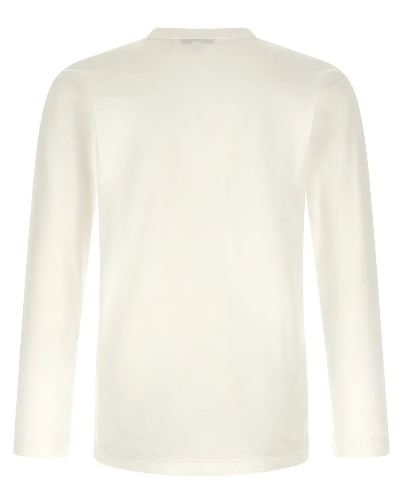 Comme des Garçons Logo-Embroidered Cotton T-Shirt — White White