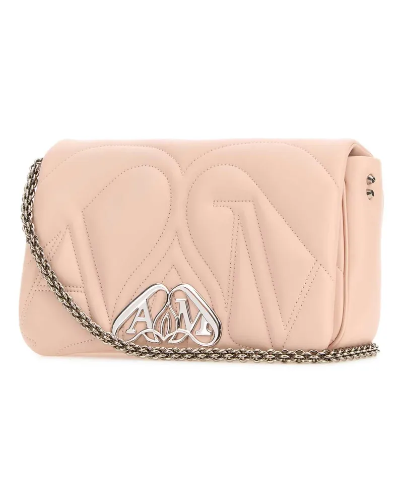 Alexander McQueen Women's Pink Leather Small Seal Shoulder Bag Clay Borse A Tracolla Pink