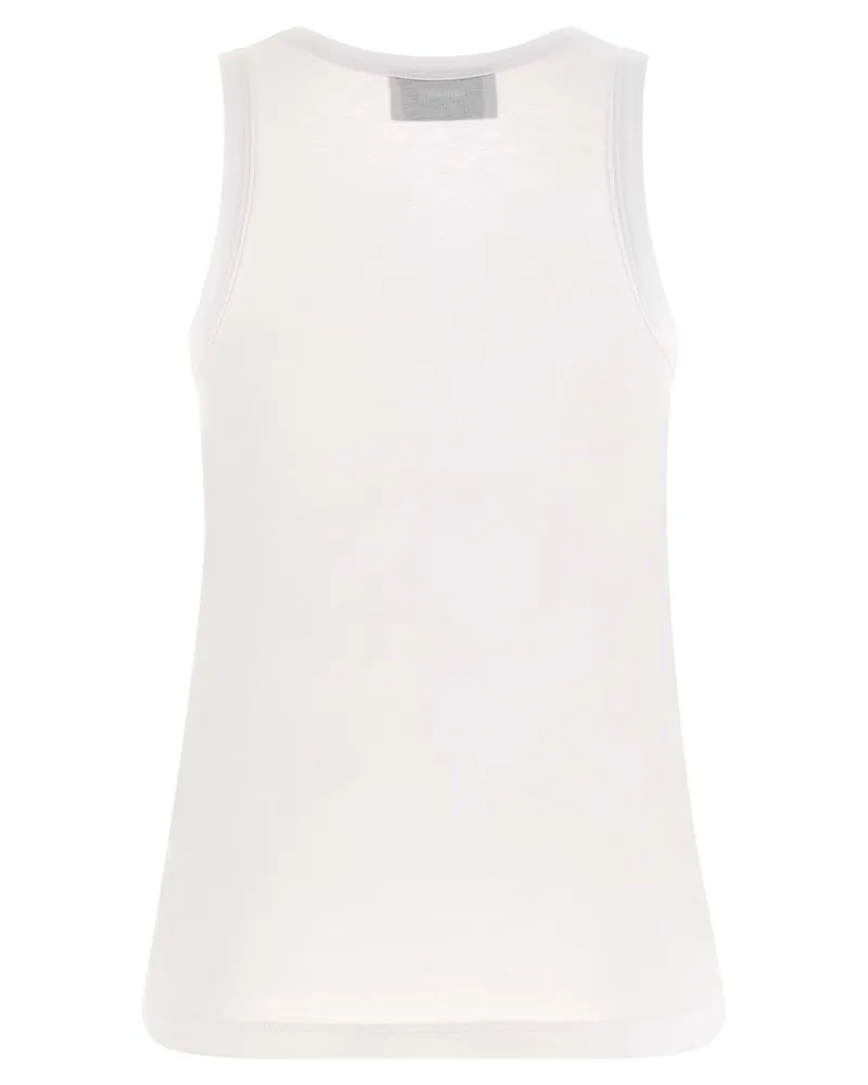 COPERNI Women's White Cotton Sleeveles T-Shirt White