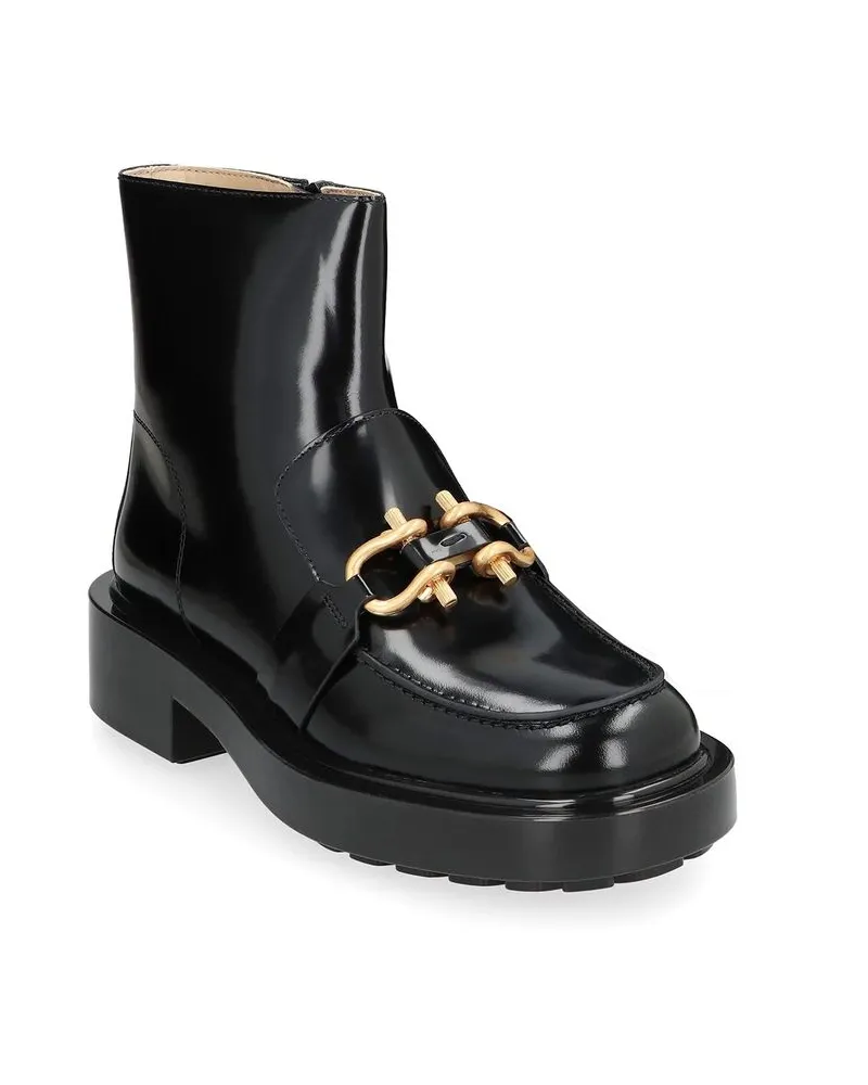 Bottega Veneta Women's Black Calfskin Ankle Boots Black
