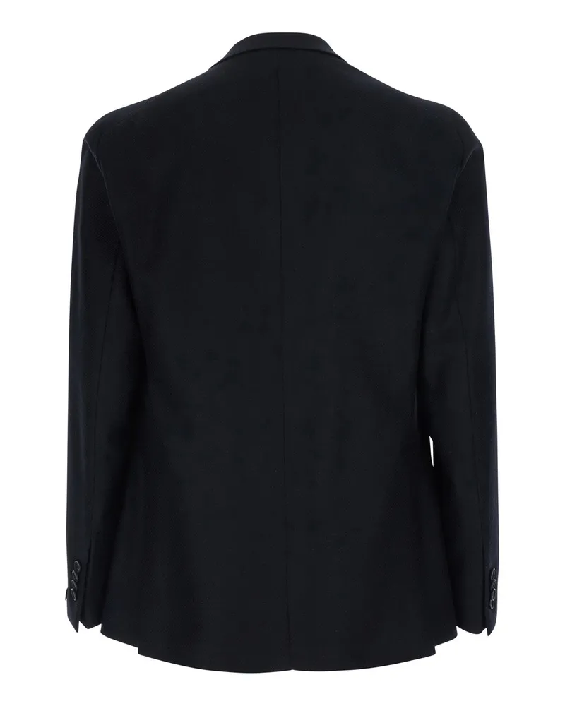 Tagliatore Men's Double-Breasted Jacket Monte Carlo Black Blazers Black