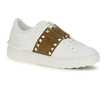 Women's White Calf Leather Bos Taurus Sneakers