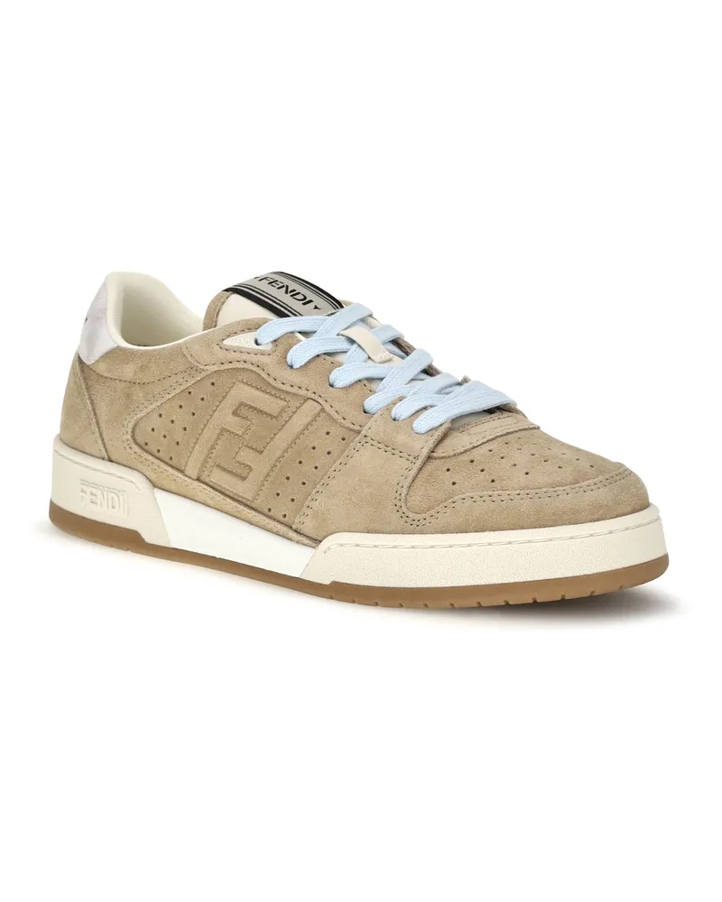Fendi Men's Match Suede Sneakers Lightecru+whi Mar.sc Upper: Suede; Sole: Rubber Beige