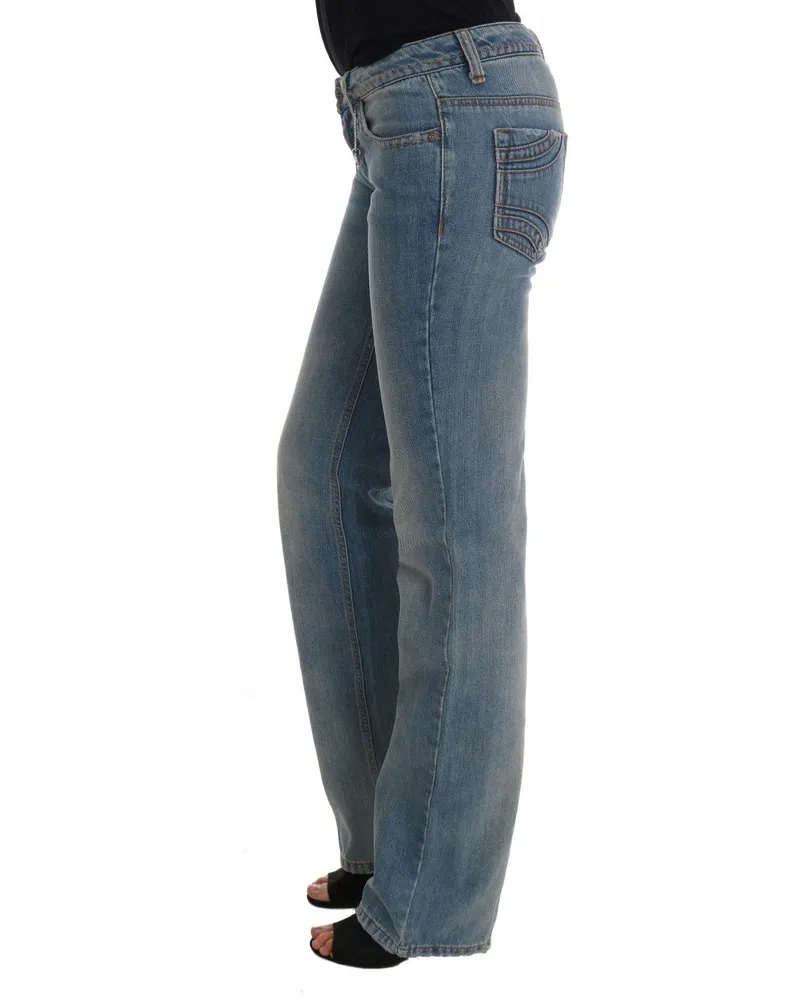 CoSTUME NATIONAL Women's Blue Wash Cotton Classic Jeans Clothing Blue