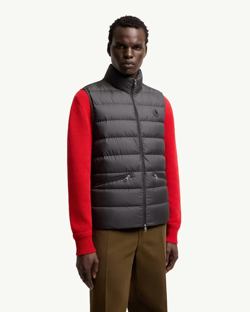 Moncler Men's Gilet Doudoune Treompan Noir Black Down Jackets Coat Black