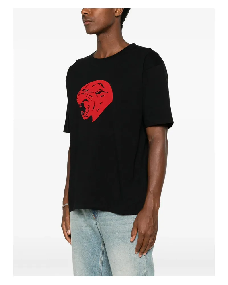 Valentino Garavani Panther Print T-Shirt — Black Black
