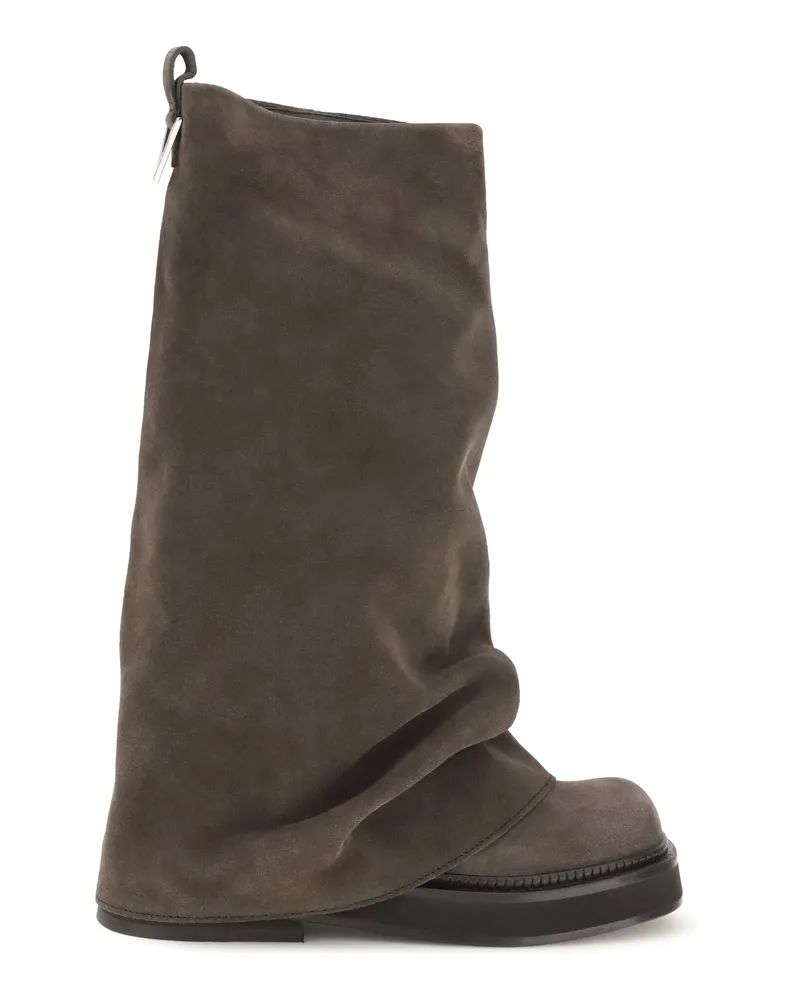ATTICO Women's Boots Robin Calf Leather Grey Gray