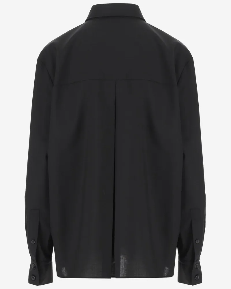 KHAITE Women's Yatty Wool Top Shirt Black Black