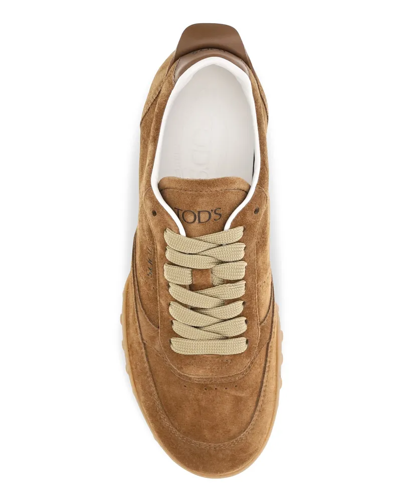 TOD'S Women's Suede Leather Sneakers Marrone Chiaro Upper: Suede; Sole: Rubber Marrone