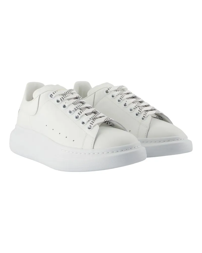 Alexander McQueen Men's Oversized Leather Sneaker White Calfskin White