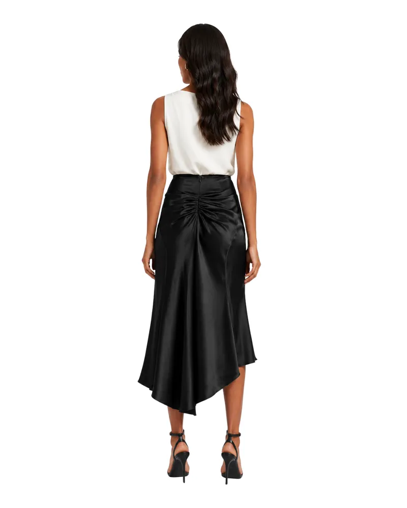 Victoria Beckham Women's Midi Skirt Bela Grey Acetate Gray