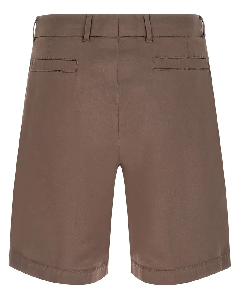 Brunello Cucinelli Men's Brown Cotton Bermuda Shorts Brown