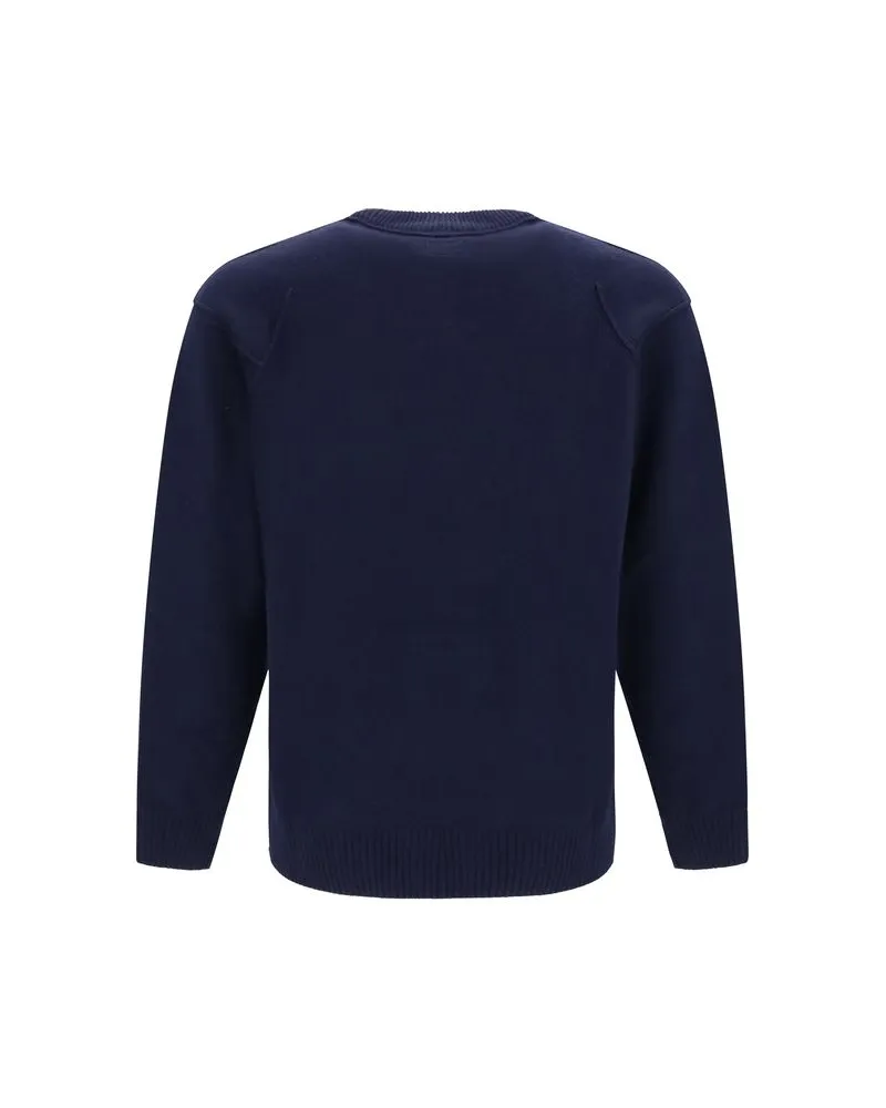 C.P. Company GRS Merino Wool Crewneck Sweater — Navy Navy