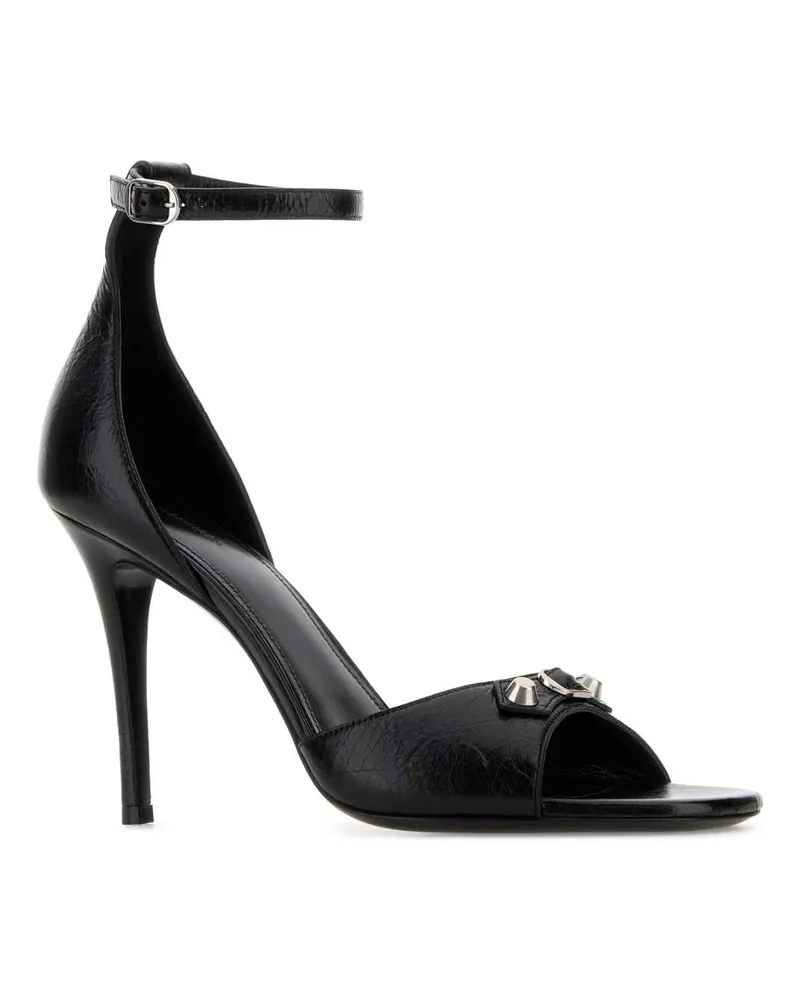 Balenciaga 854007wad4y 1080 Black-Silver T Domesticated Lamb Le Sandali Black/silver Sandal Black