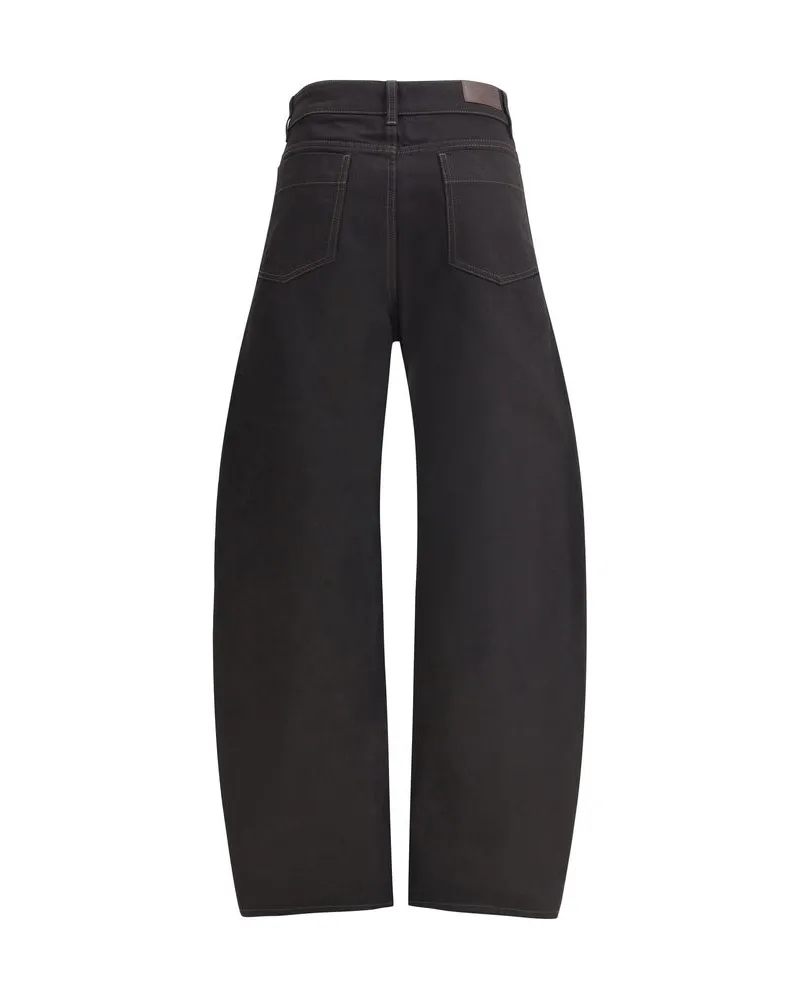 Christophe Lemaire Women Black Cotton Casual Pants Black