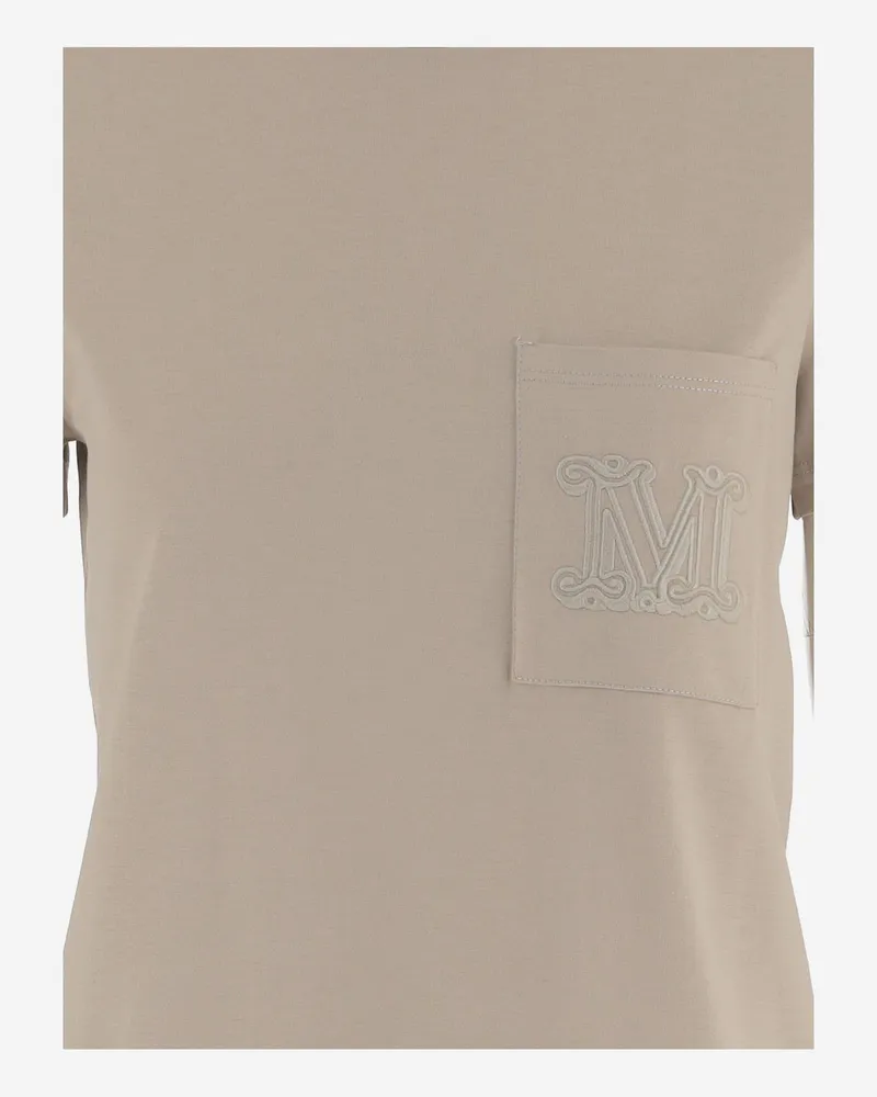 Max Mara Cotton T-Shirt — Beige Beige