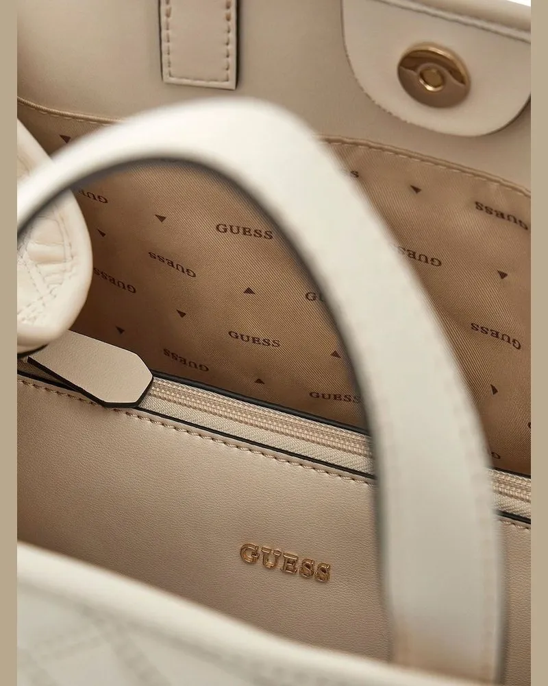 Guess Women's Shopper Bag Bone Polyurethane - Tote-Bags Beige