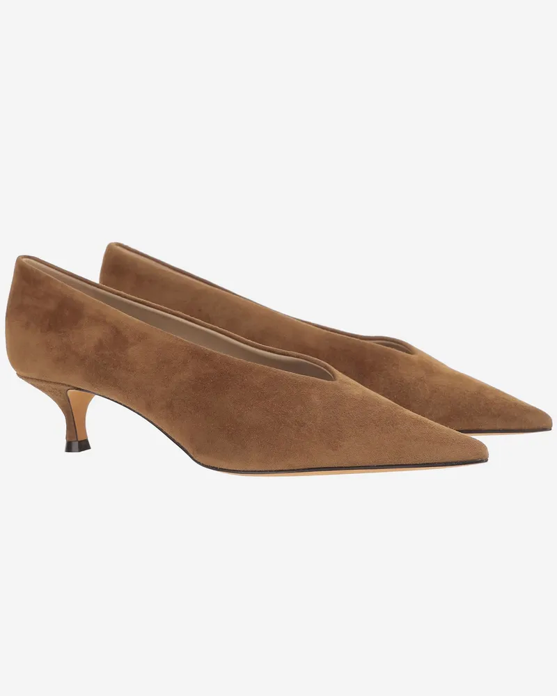 Le Monde Béryl Women's Suede Pointed-Toe Pumps Beige Beige