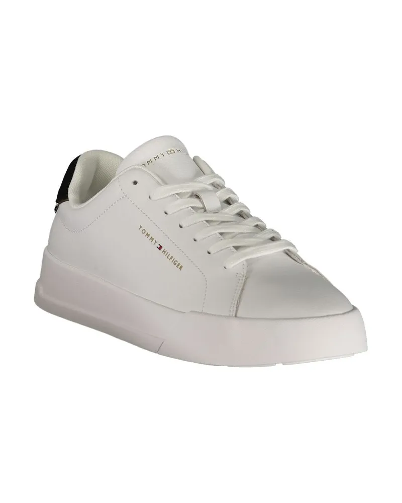 Tommy Hilfiger Leather & Polyurethane Sneaker — White White