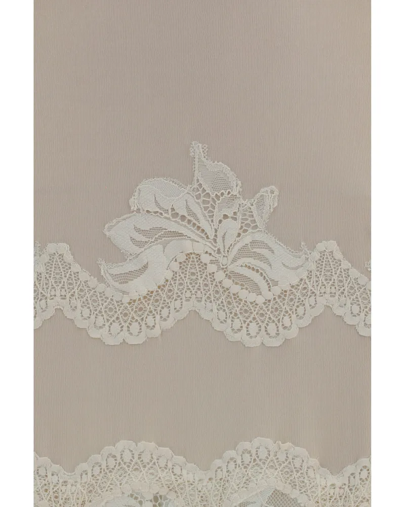 Paco Rabanne Women's Dress, Lace And Jersey, Ivory General Polyamide Ivory