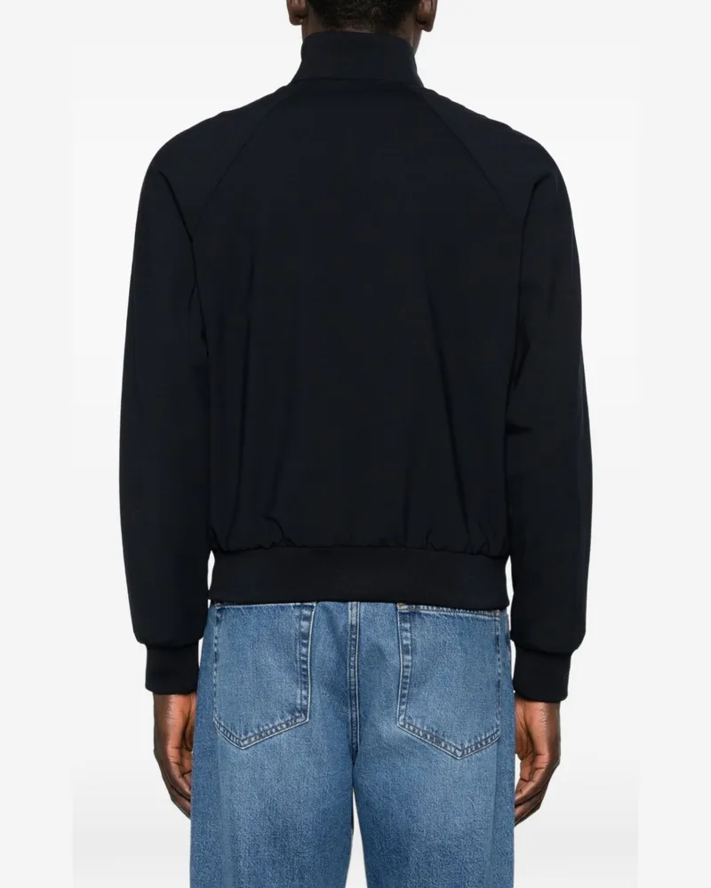 Emporio Armani Wool Blend Bomber Jacket — Black Black