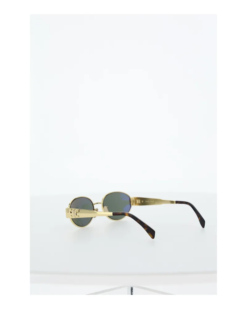 Celine Women's Triomphe Metal Sunglasses Gold-Green Gold/green Gold