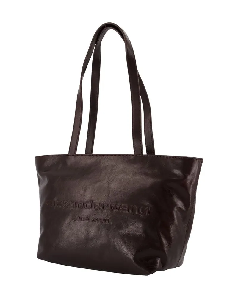 Alexander Wang Women's Punch Medium Tote Bag -  Leather Brown Cowhide Totes-Shopping-Bags Brown