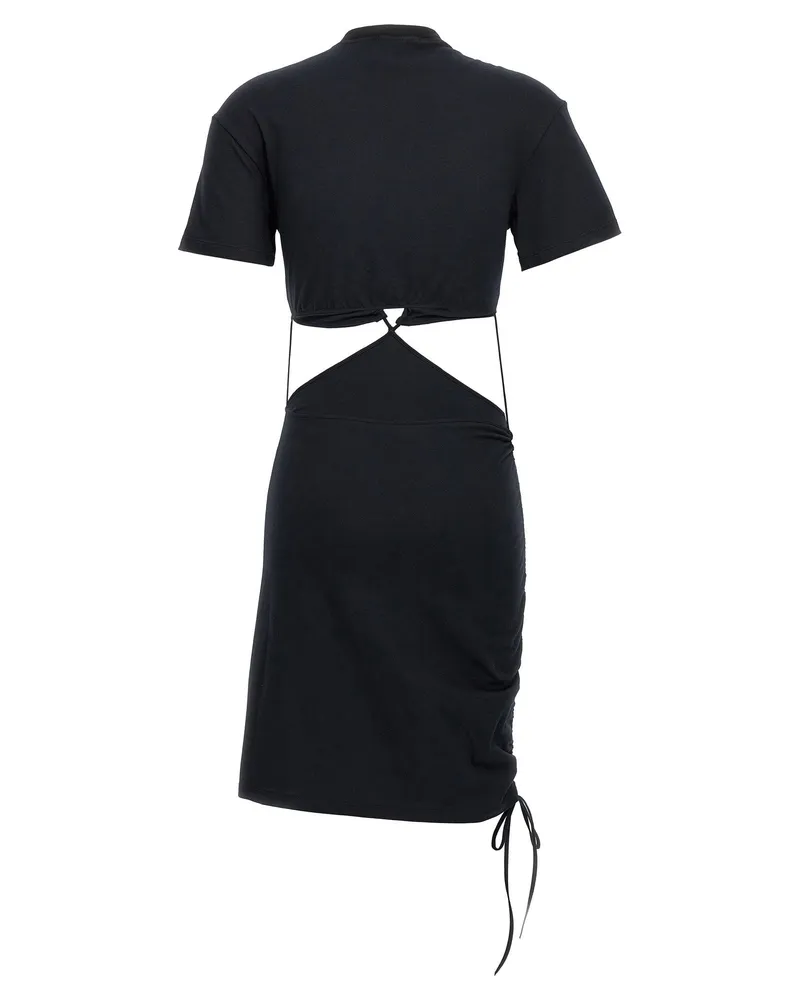 Nensi Dojaka Cut-Out Cotton Dress — Black Black